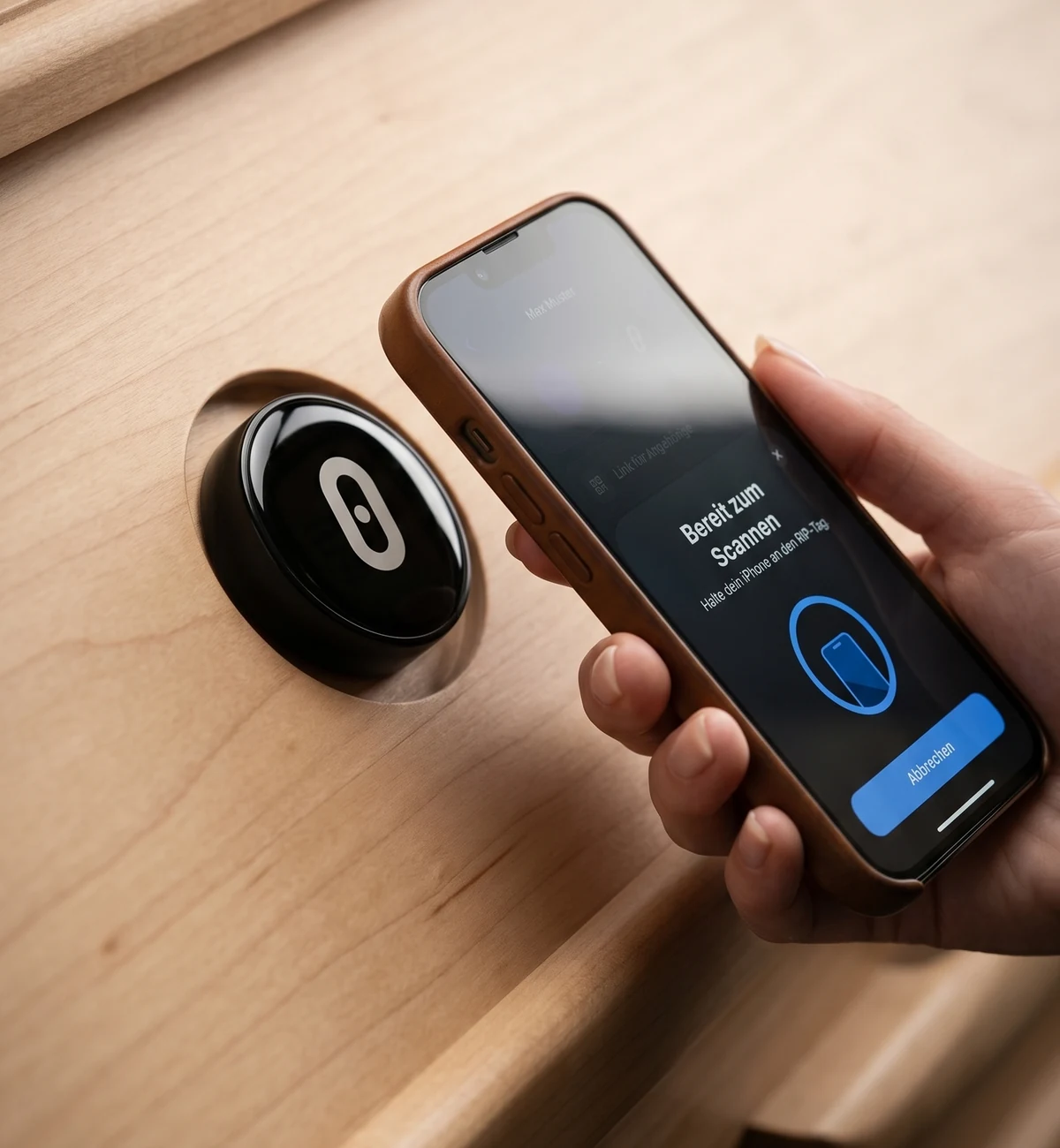 Sarg per NFC-Tap mit der App verbinden