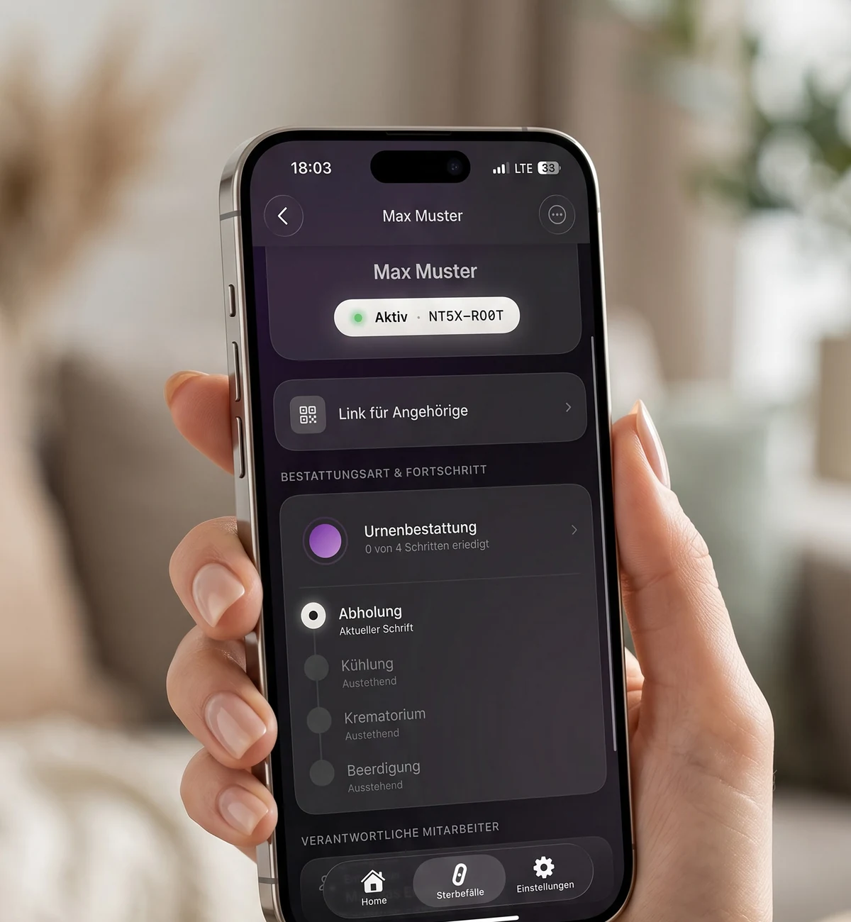 Live-Standort und Status in RIP-APP Business